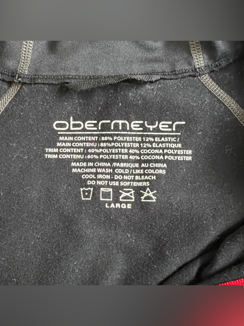 Obermeyer Quarterzip Performance Athleisure Outdoor Hiking Sporty Skiing Size L - Picture 2 of 8
